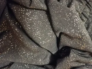 Vestido fiesta negro destellos plata Talla M