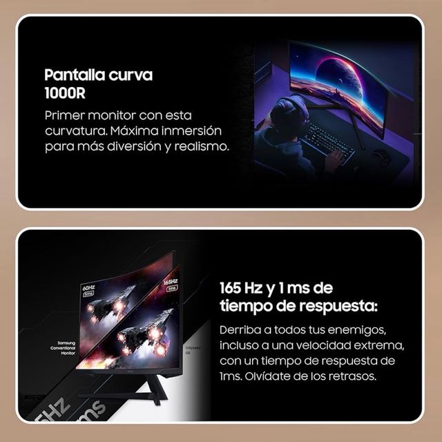 Monitor Gaming Samsung Odyssey G5 32 Curvo QHD