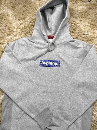 Supreme Sudadera Bandana Box Logo Cinza M