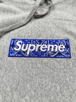 Supreme Sudadera Bandana Box Logo Cinza M