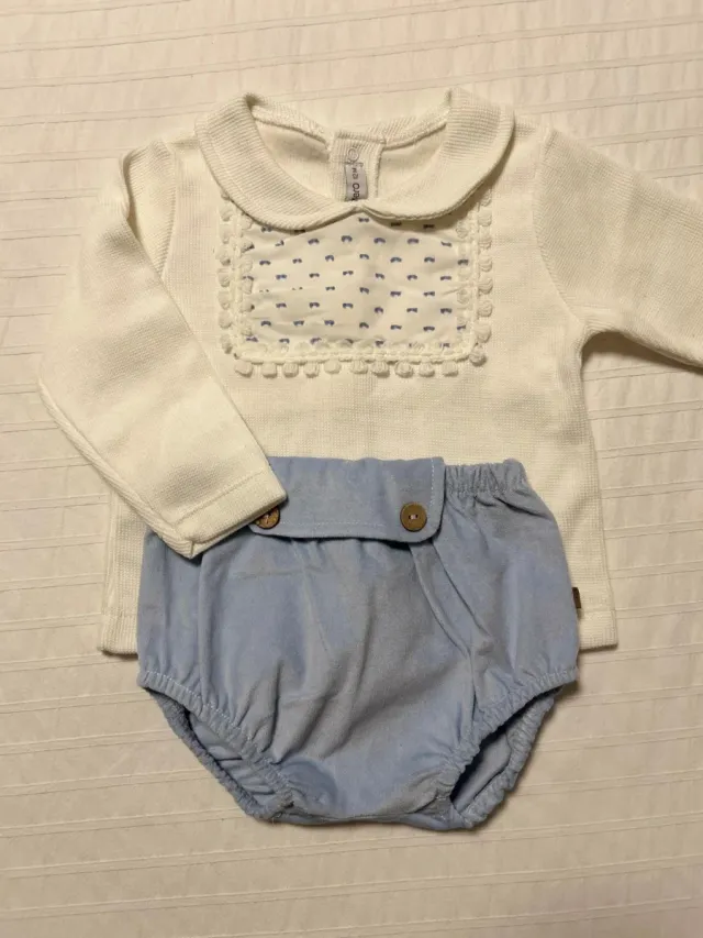 Conjunto bebé niño blusa y bombacho