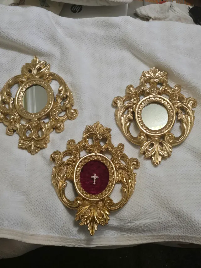 Set 3 Espejos Barrocos Pan de Oro 35 euros c/u