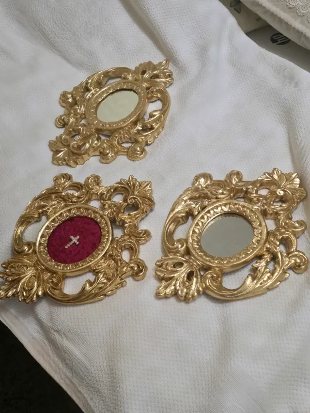 Set 3 Espejos Barrocos Pan de Oro 35 euros c/u