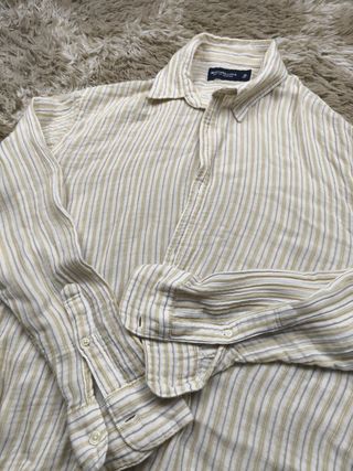 Camisa Abercrombie & Fitch M Riscas Bege