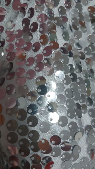 Mono fiesta lentejuelas rosa y plateado Talla P