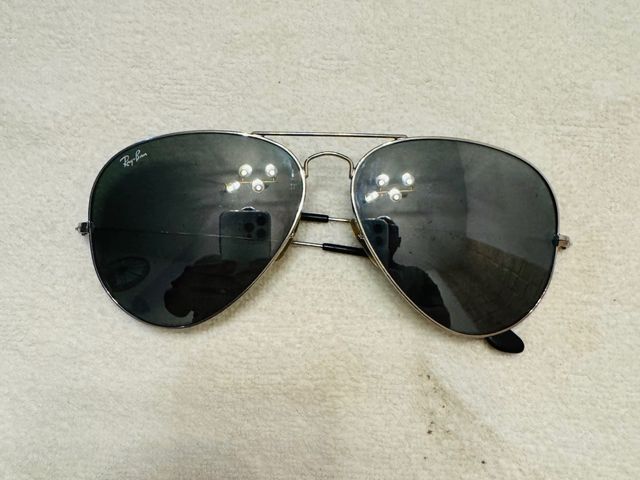Óculos de sol Ray-Ban Aviator Preto/Prata