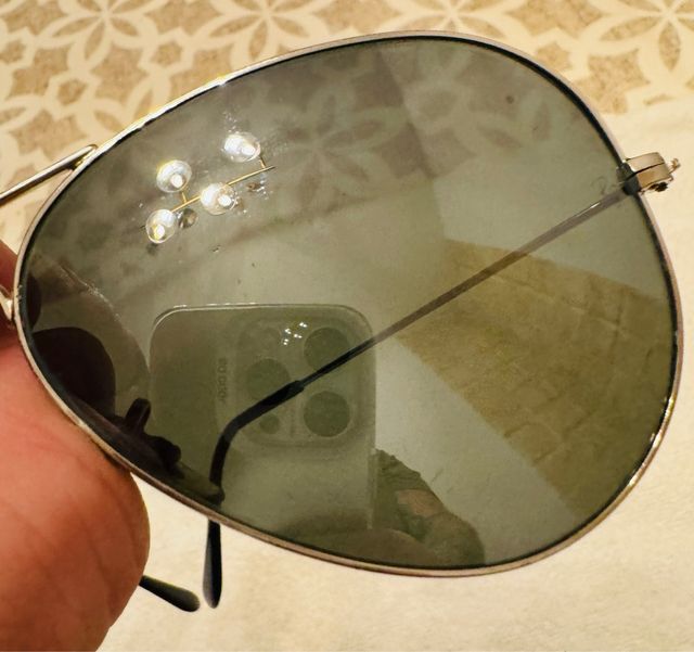 Óculos de sol Ray-Ban Aviator Preto/Prata