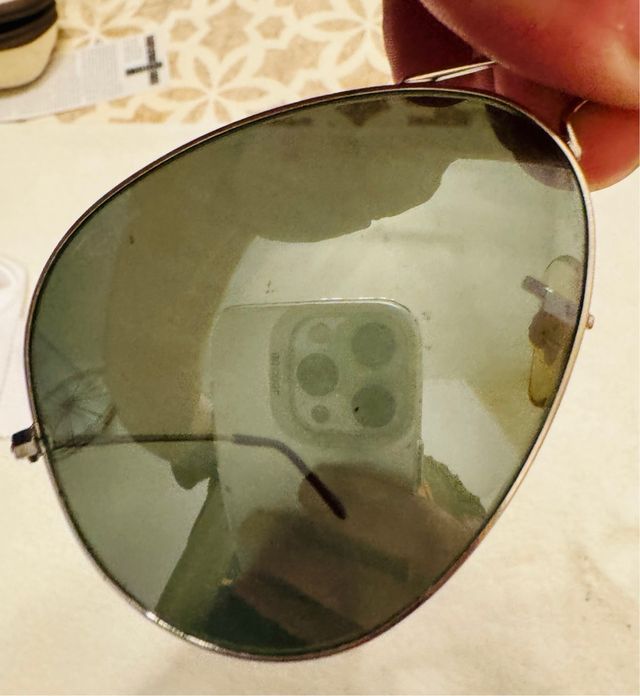 Óculos de sol Ray-Ban Aviator Preto/Prata