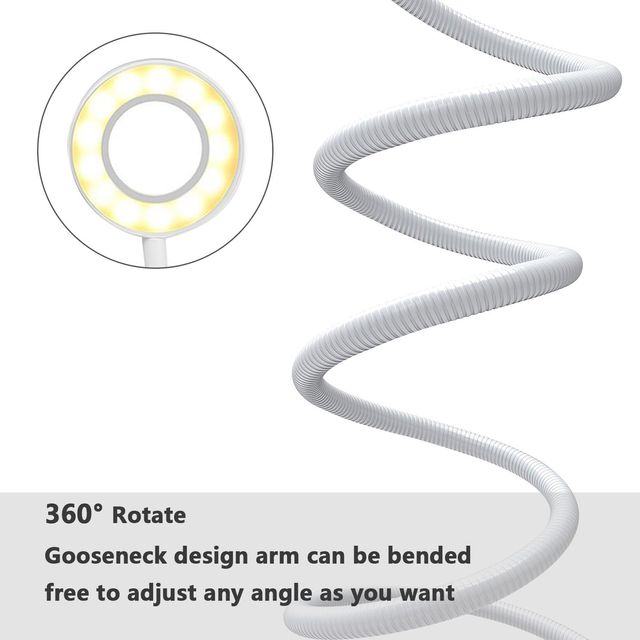 Aro de luz con soporte para móvil