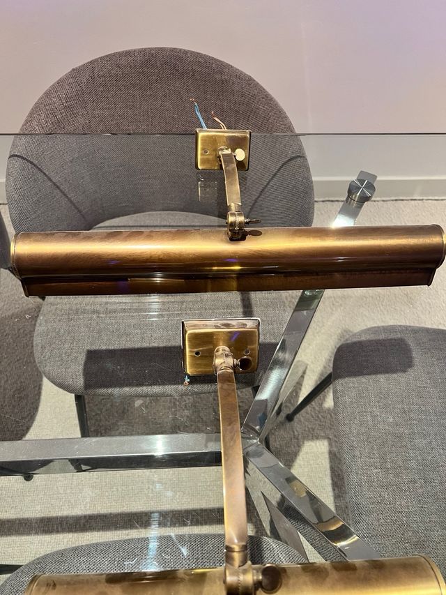 Juego 2 Apliques Lámpara Bronce