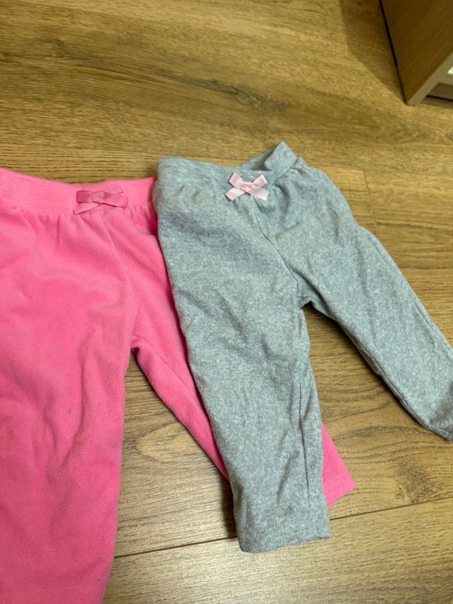Lote 4 pantalones polar bebé niña Carters