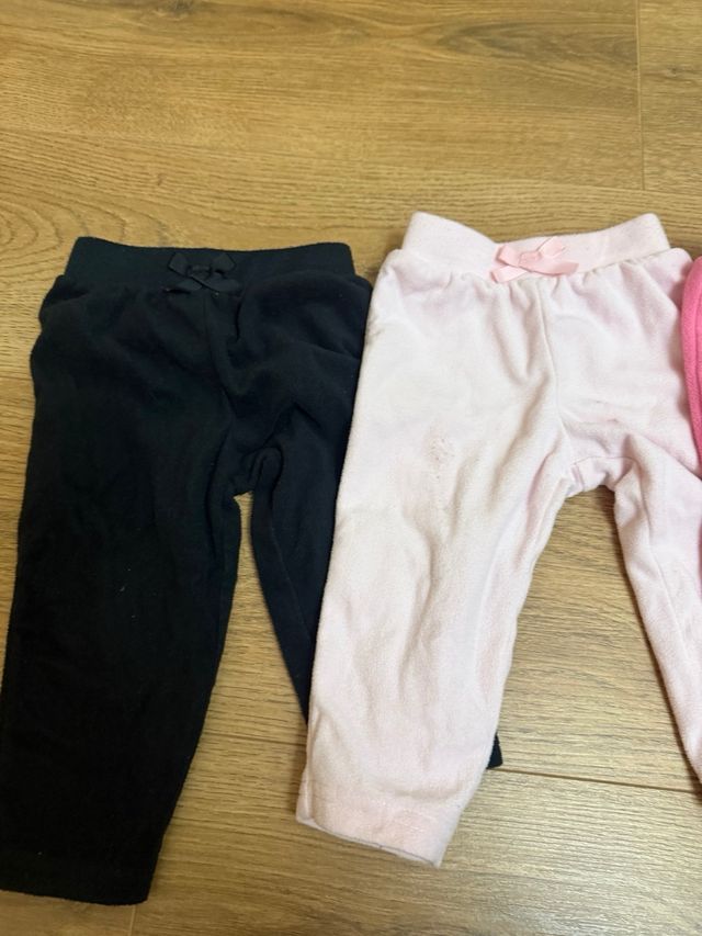 Lote 4 pantalones polar bebé niña Carters