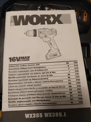 Taladro Atornillador Worx 10mm/16V