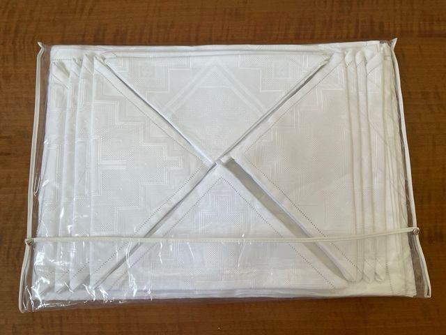 Tovaglia 12 posti cotone bianco