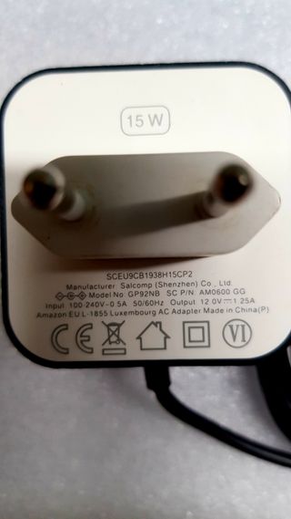 Adattatore corrente Amazon 15W 12V 1.25A Echo Dot 3 Spot Smart Assistant GP92NB