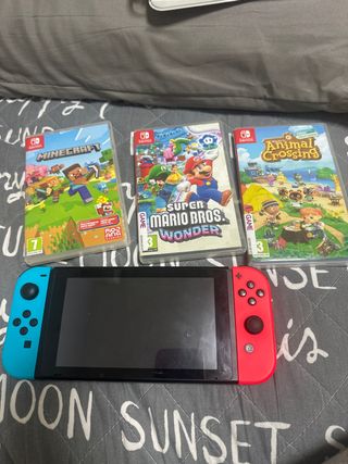 Nintendo Switch Azul/Rojo + Juegos