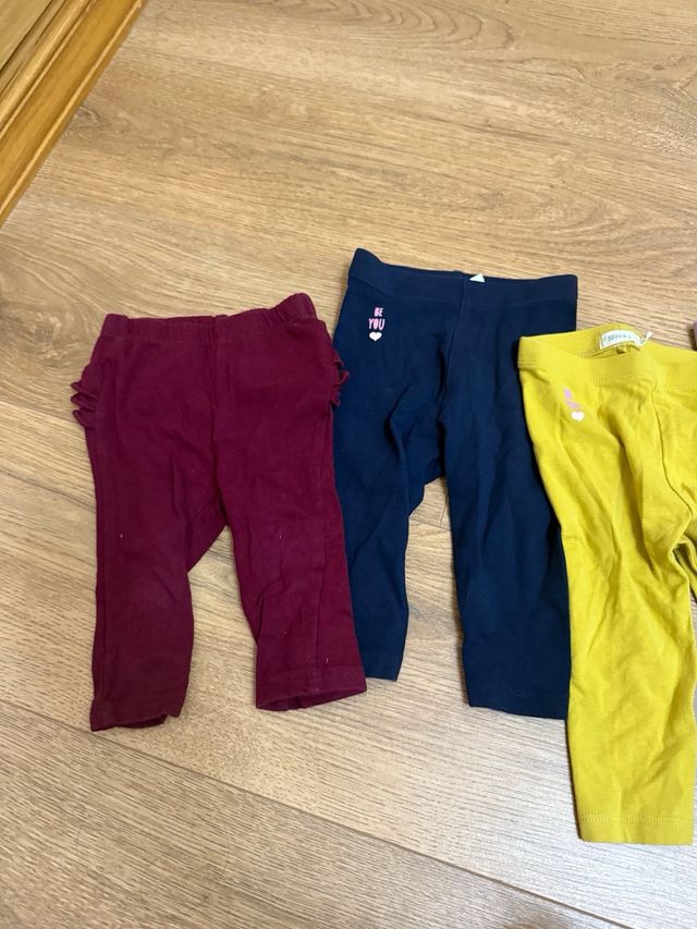 Lote 5 leggings niña 3-6 meses