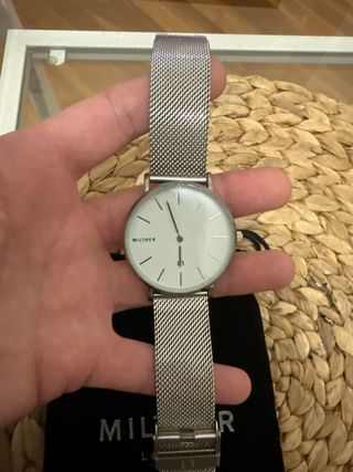 Reloj Miltner Plateado con Correa Malla