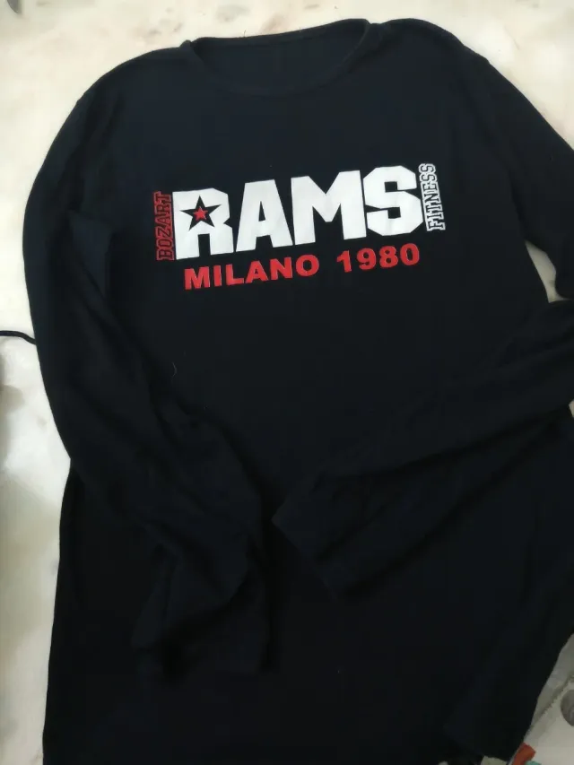 T-shirt uomo manica lunga RAMS Milano 1980