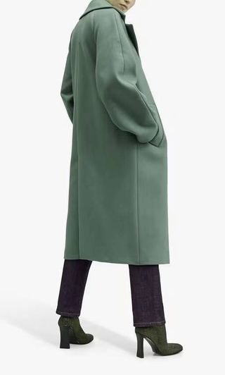 Abrigo lana oversize menta