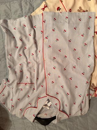 Pijama de cuadros y ositos