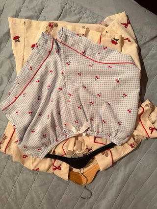 Pijama de cuadros y ositos