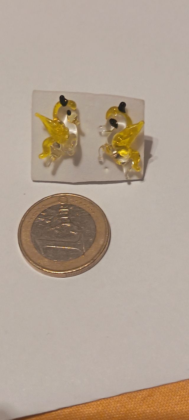 Pendientes cristal unicornio alado