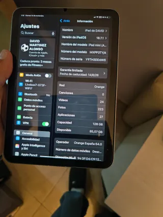 iPad mini 128GB Plata