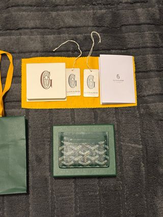 Portacarte Goyard Verde Multicolor
