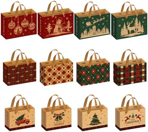 12 Bolsas Regalo Navidad Grandes Medianas