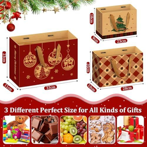 12 Bolsas Regalo Navidad Grandes Medianas