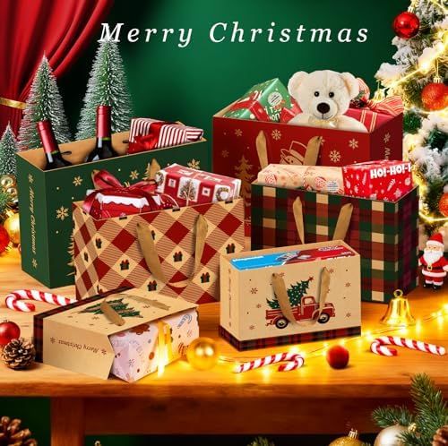 12 Bolsas Regalo Navidad Grandes Medianas