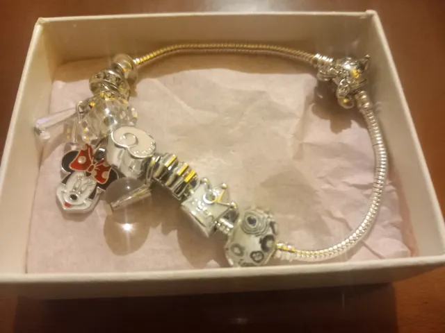 Pulsera Acero Inoxidable Minnie Corona