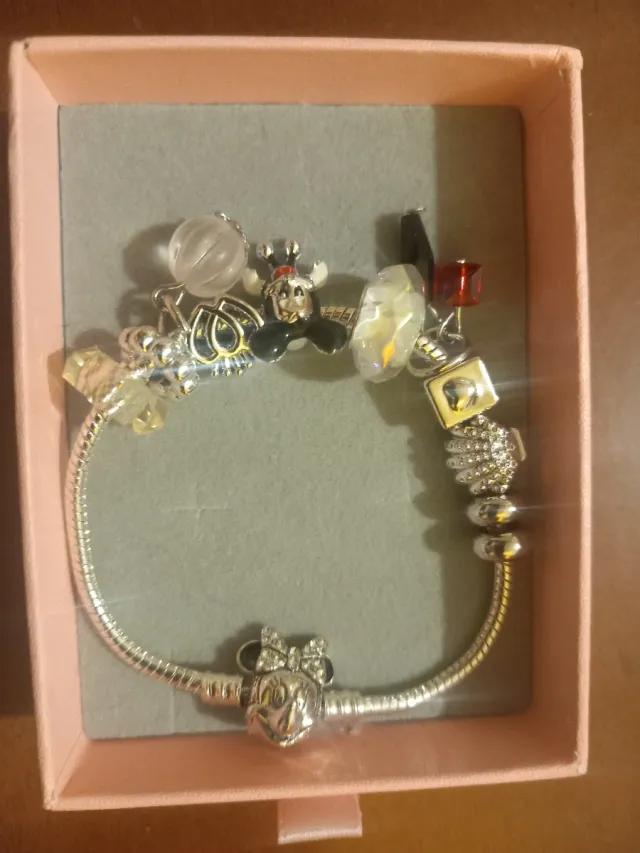 Pulsera Acero Inoxidable Minnie Corona