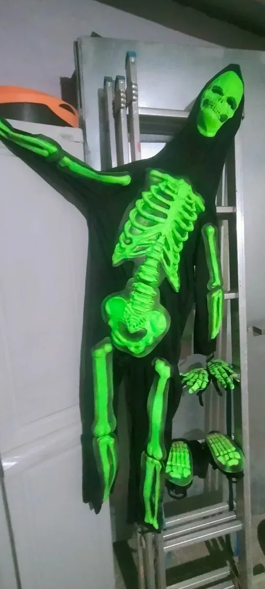 Disfraz esqueleto neón Halloween