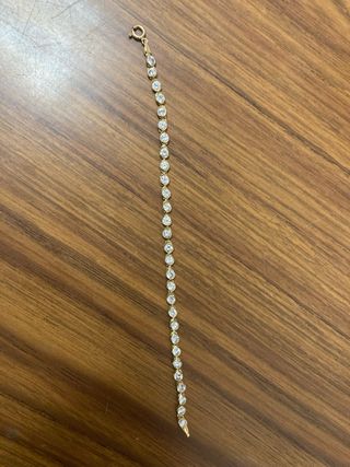 Pulsera Oro 18K con Piedras Blancas 6g