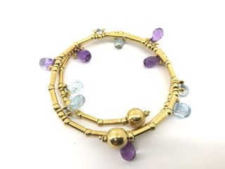 pulsera oro 18k con piedra