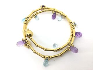 pulsera oro 18k con piedra