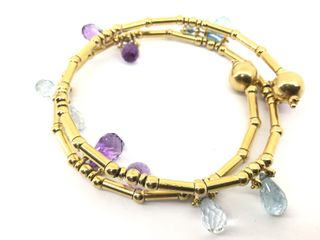 pulsera oro 18k con piedra