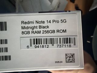 Xiaomi Redmi Note 14 Pro + 5G 256 precintado neg