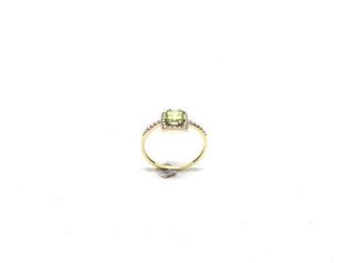 anillo oro 18k con piedra con circonita t. 18 (18,47 mm)