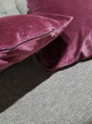 2 Cojines Terciopelo Morado