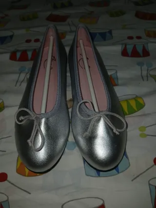 Zapatos niña plateados talla 34