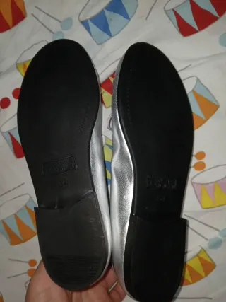Zapatos niña plateados talla 34