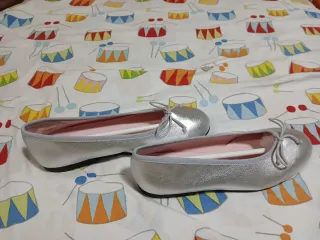 Zapatos niña plateados talla 34