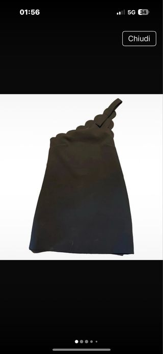 Vestito Miu Miu nero, elegante, corto.