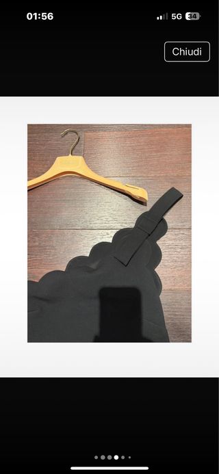 Vestito Miu Miu nero, elegante, corto.