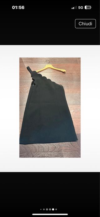 Vestito Miu Miu nero, elegante, corto.