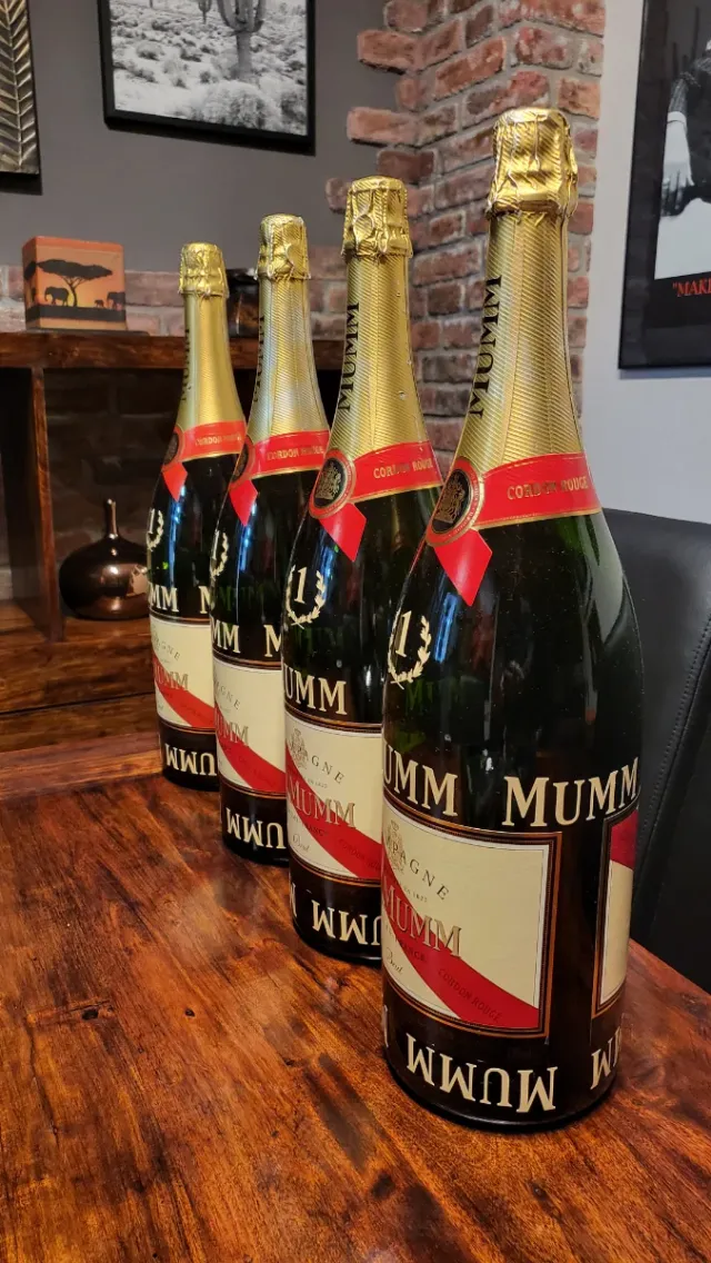Botella Mumm, cordon rouge, Fórmula 1 3l