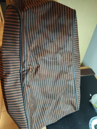 Borsone Samsonite a righe marrone e nero